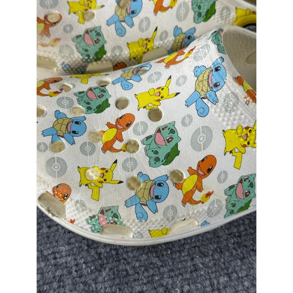 Crocs Classic Pokemon Clog Kids White Yellow Pikachu Squirtle Size M6‎ W8